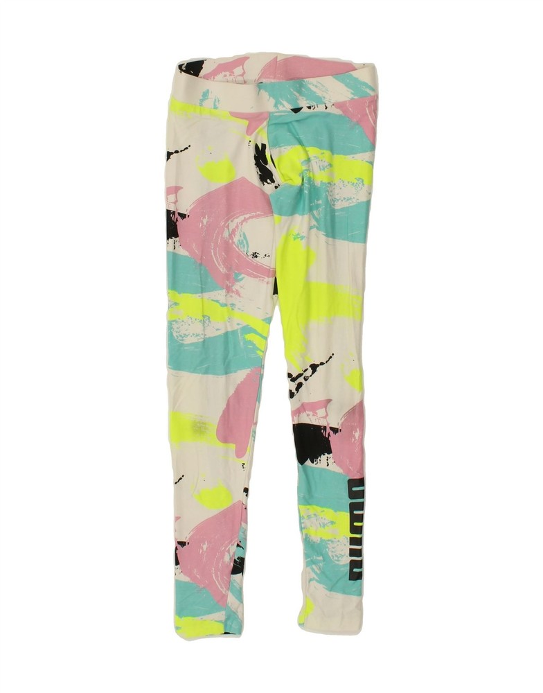 PUMA Womens Abstract Pattern Graphic Leggings UK 10 Small Multicoloured LV07-image