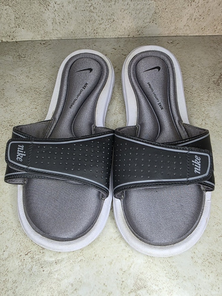 Nike Gray Comfort Slip-On Slides for Women Size 7