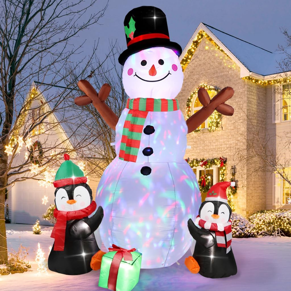 Ourwarm 6Ft Christmas Inflatables Christmas Decorations Outdoor, Inflatable Snow