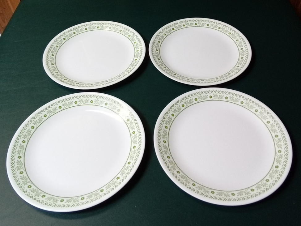 Corelle Spring Meadow Honeydew Green Stripe 10 1/4