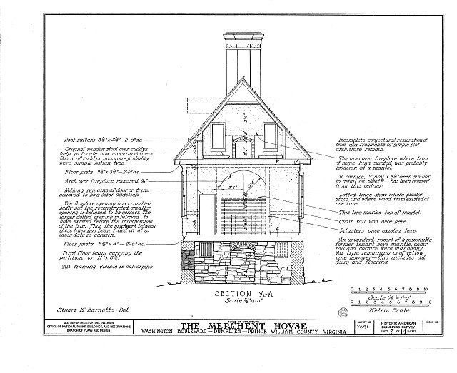 HABS VA,76-DUMF,1- sheet 7 14 - Merchent House, Main Street, Dumfries, Prince