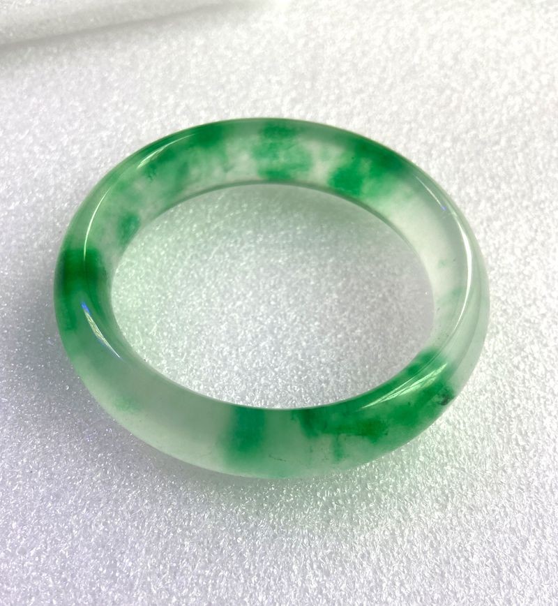 Certified Grade A Green 57mm Natural Burma Jade jadeite Bangle Bracelet 1648