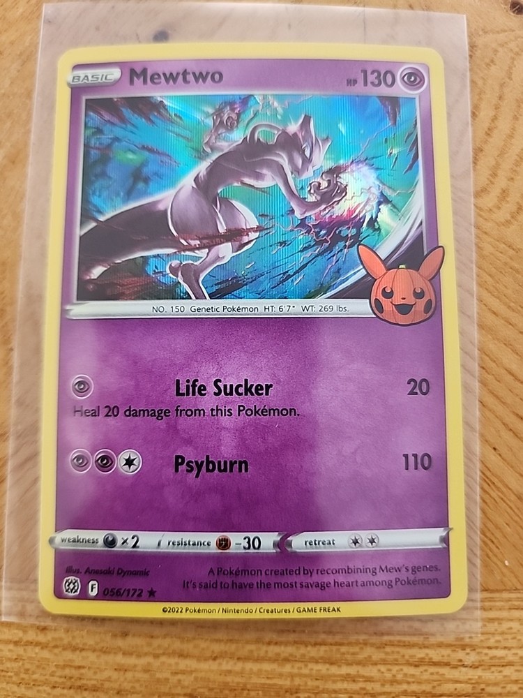 Mewtwo 056/172 Trick or Trade Booster Bundle Holo