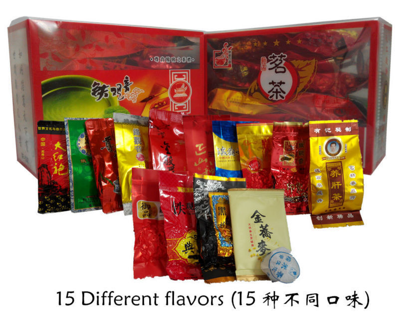 Variety Tea Selection Oolong Pu Erh Black Green Milk Ginseng Flower Tea