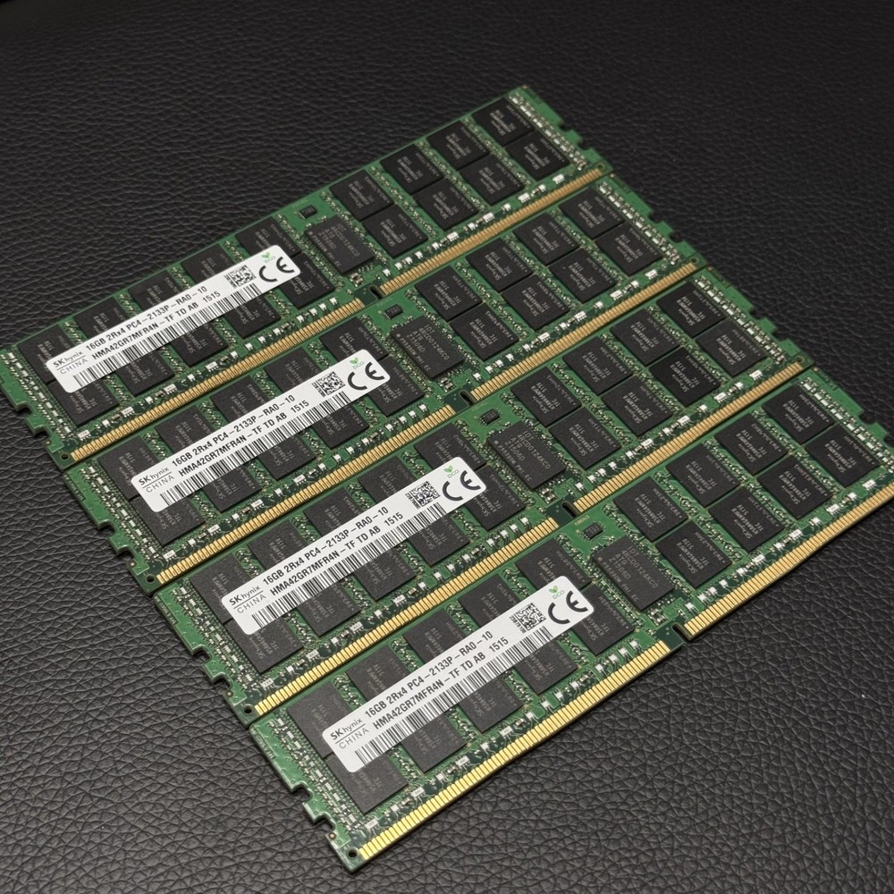 LOT 4 x 16GB SK hynix HMA42GR7MFR4N-TF DDR4-2133 ECC RDIMM 64GB Dell Server RAM