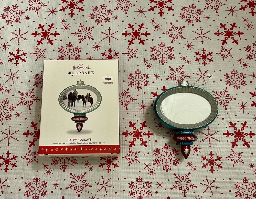 2016 Hallmark Keepsake Magic Recordable Photo Holiday Ornament