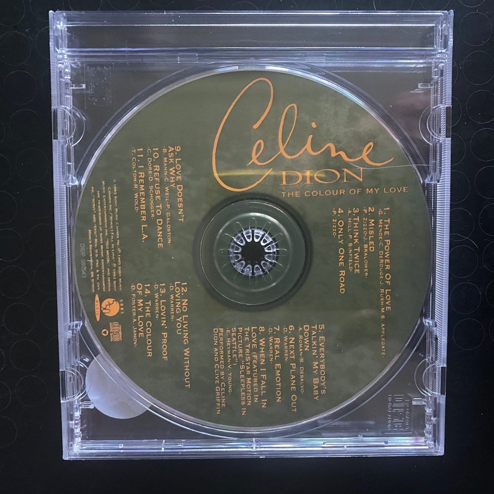 Celine Dion – The Colour Of My Love CD 1993 Promo Pop Ballad Columbia