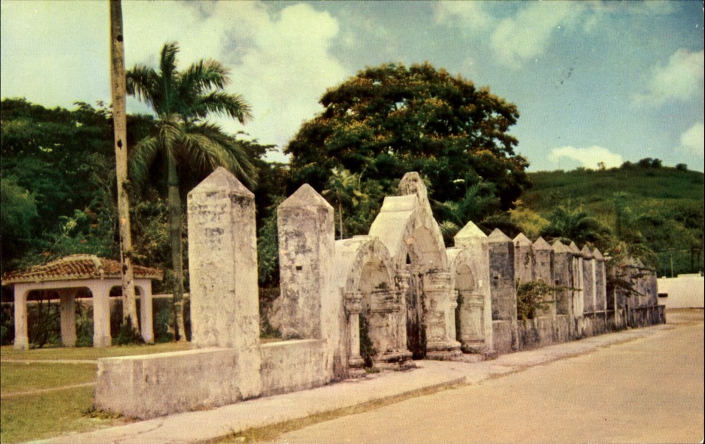 Governor's Palace garden ~ Agana Guam ~ 1970s vintage postcard