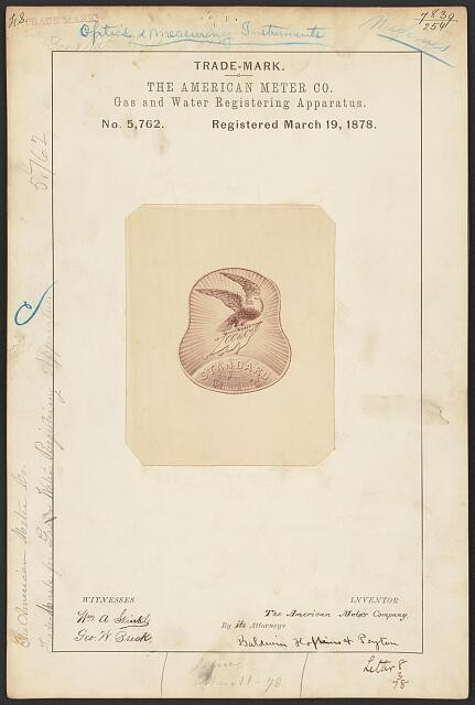 The American Meter Co. for Standard brand Gas and Water Registering Apparatus