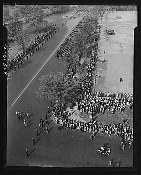 Photo:Washington DC 1910s Crowd Parade Aerial View Roadway Waterfront