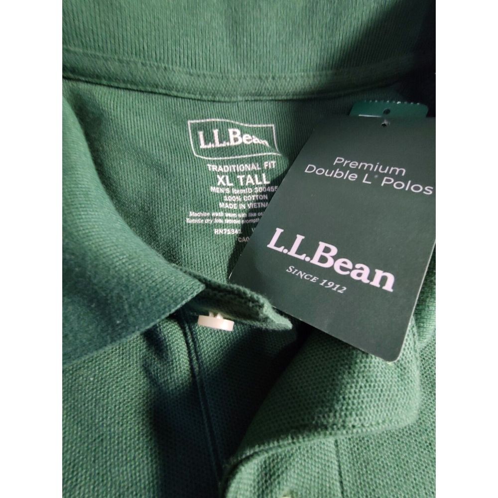 NWT LL Bean Flannel Shirt Men's XL Tall Green Long Sleeve Button Down