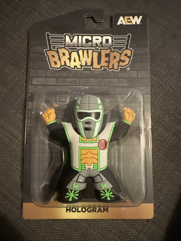 AEW Hologram Micro Brawlers All Elite Pro Wrestling Crate Exclusive Figure New