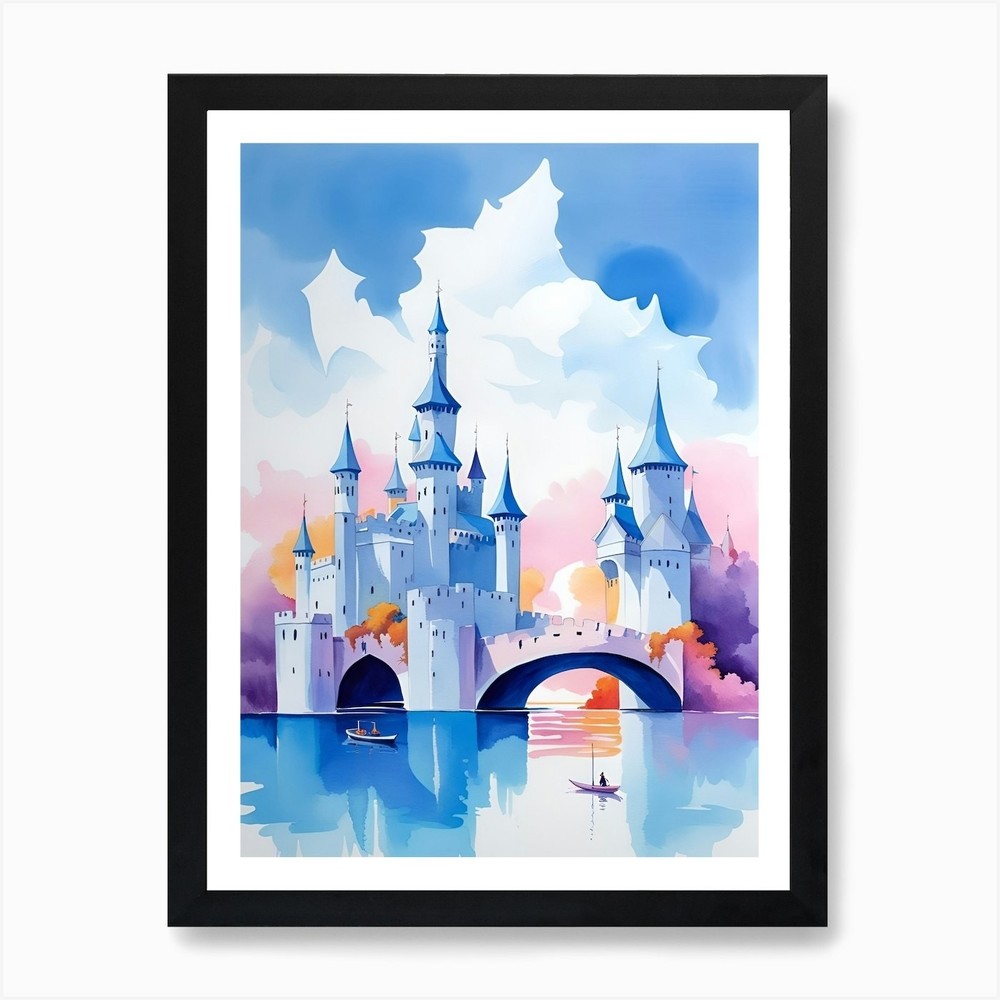 Disney Castle 3 Art Print Framed Wall Art Poster Canvas Print Picture