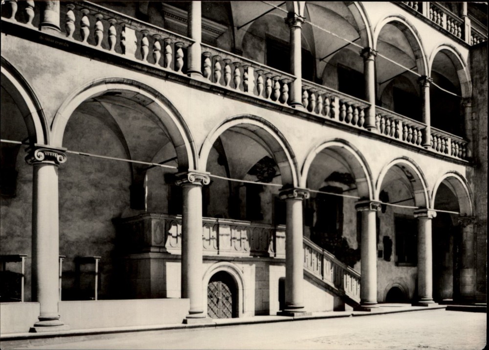RPPC Wawel Krakow Poland arcade fragment vintage postcard v166
