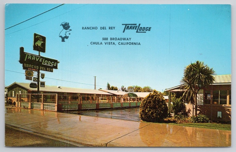 Vintage Travelodge Rancho Del Rey Chula Vista CA Postcard Unposted