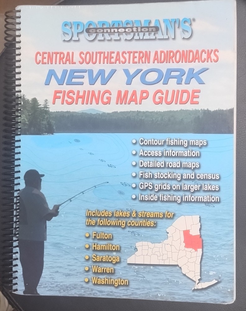 Central Southeastern Adirondacks New York Fishing Map Guide