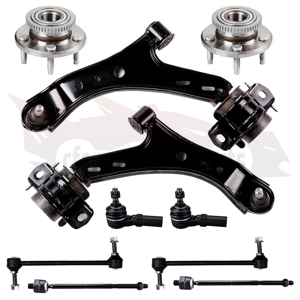 10PCS Front Lower Control Arm Suspension Wheel Hub Bearing For Ford Mustang