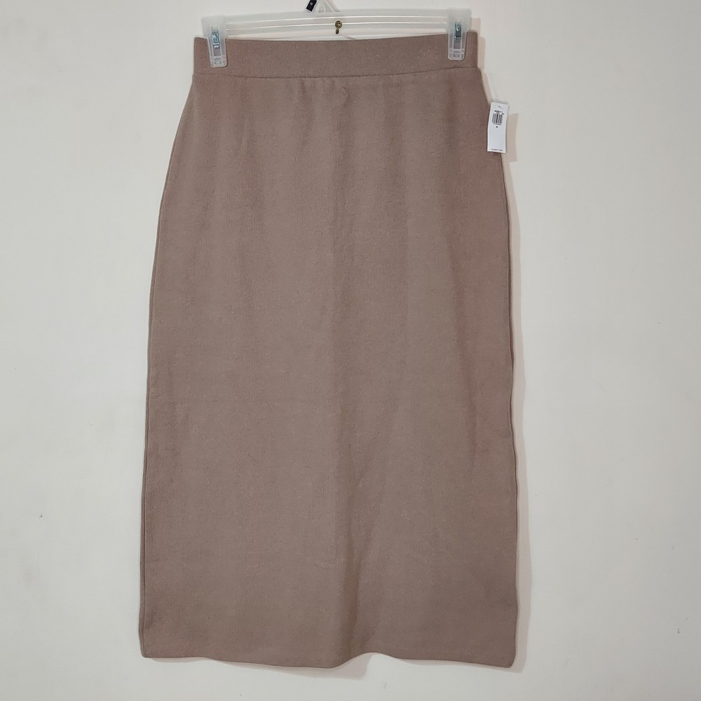 Old Navy Women's Column Ribbed Knit Midi Skirt Elastic Waistband Size M NWT