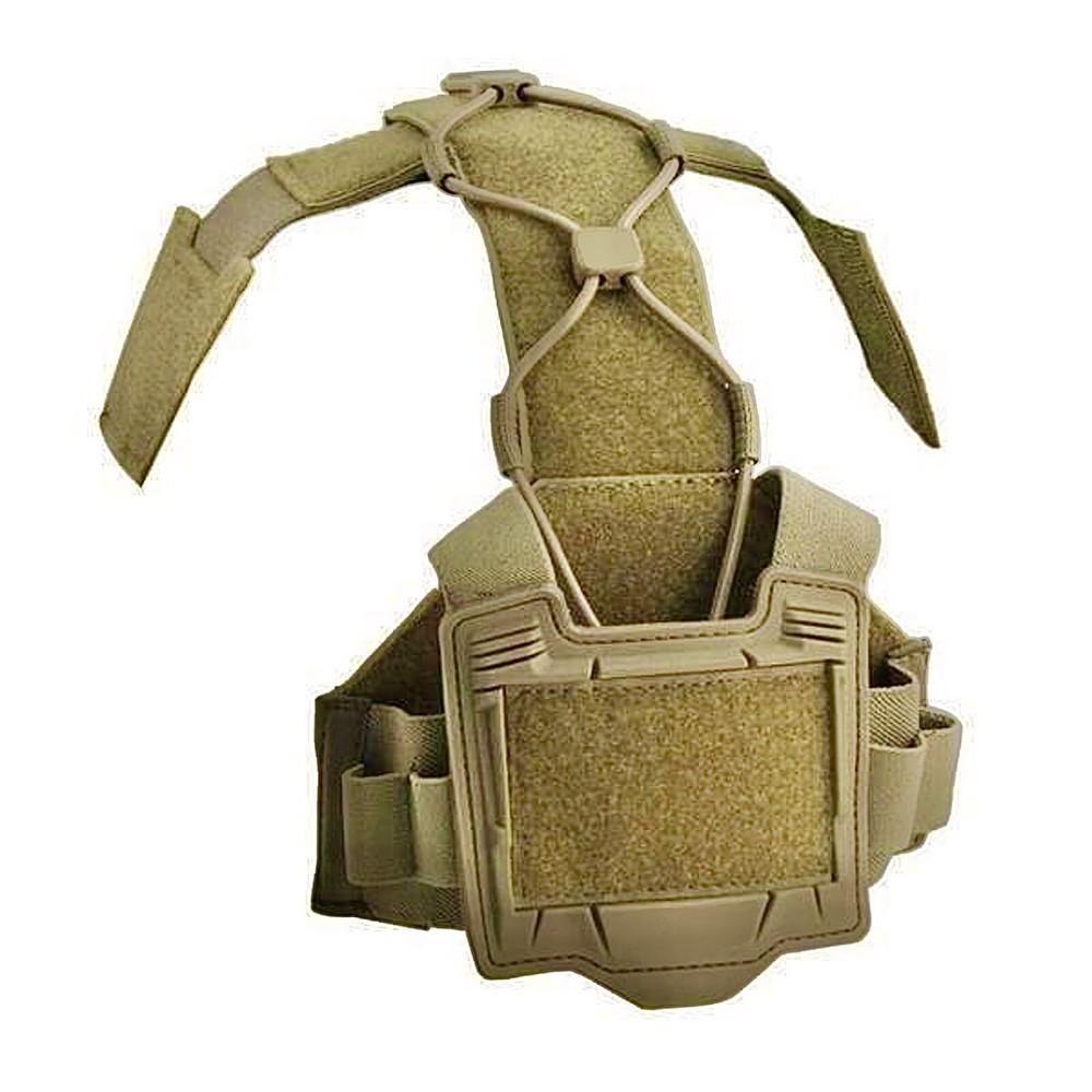 COYOTE BROWN Combat HELMET Bridge w/ COUNTERWEIGHT POUCH Mohawk Fast ACH ECH Etc-image
