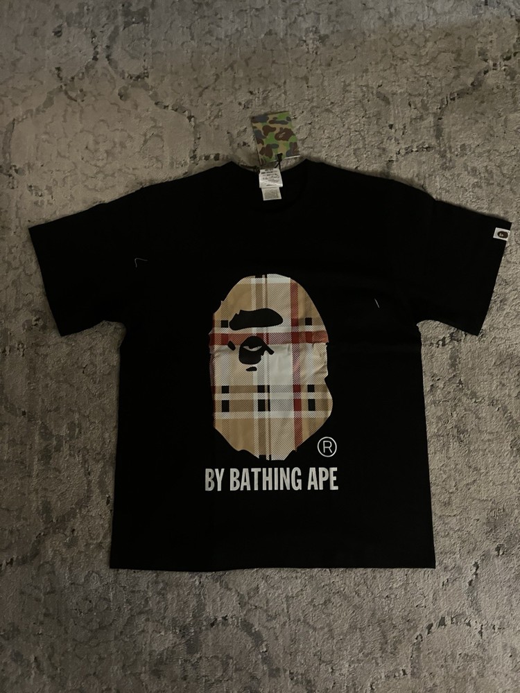 A Bathing Ape Black Logo Graphic Jersey T-Shirt Men’s Short Sleeve Crew Neck