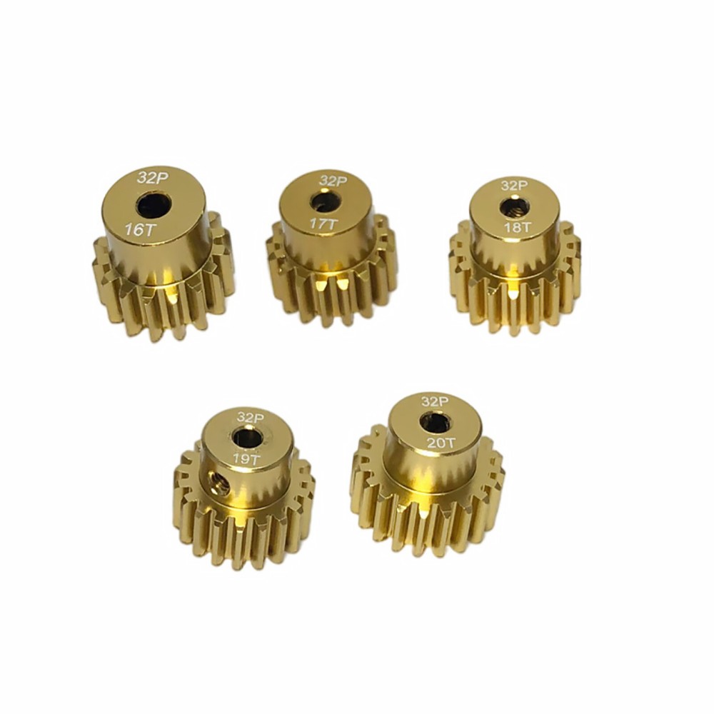 16T-20T 0.8M 32P 3.175mm Shaft Pinion Gears Motor Gear for 1/10 RC Car