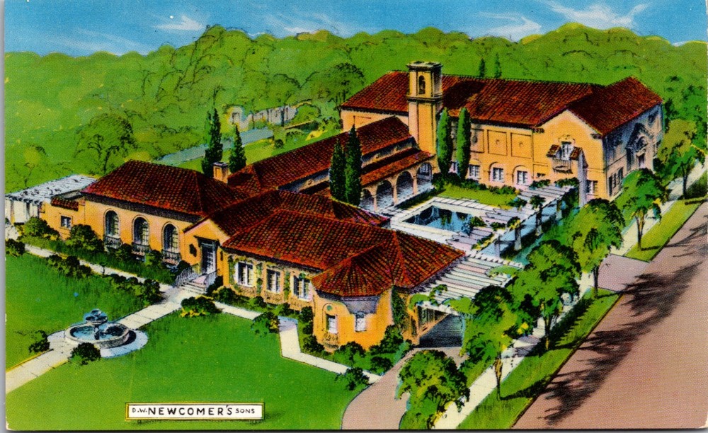 D W Newcomers Sons Funeral Home Kansas City Vintage Postcard