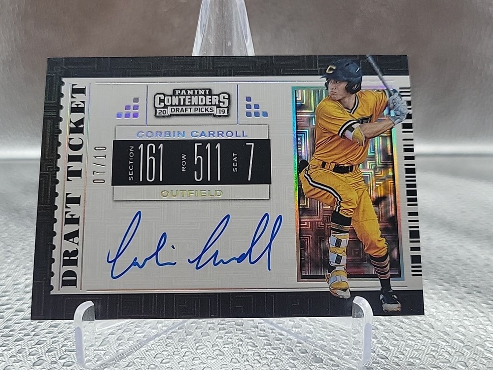 Corbin Carroll 2019 Contenders Draft Auto Rookie /10 Rare SSP