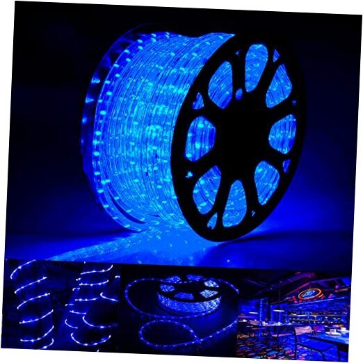 LED Rope Lights Outdoor, 720 LED Connectable and Flexible Tube 100ft Blue
