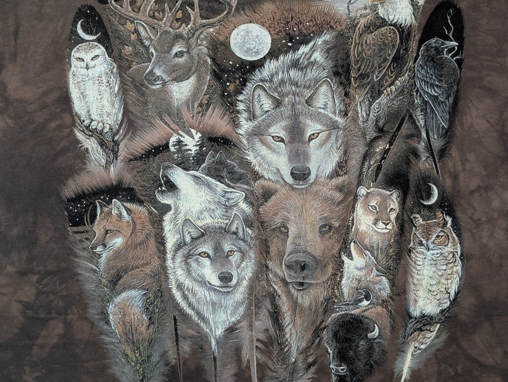 The Mountain Mens T-shirt Vintage 2005 Brown 