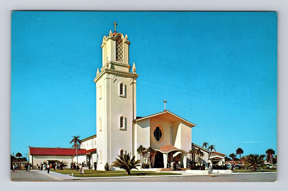 St Petersburg Beach FL-Florida St John's Catholic Church Vintage Postcard