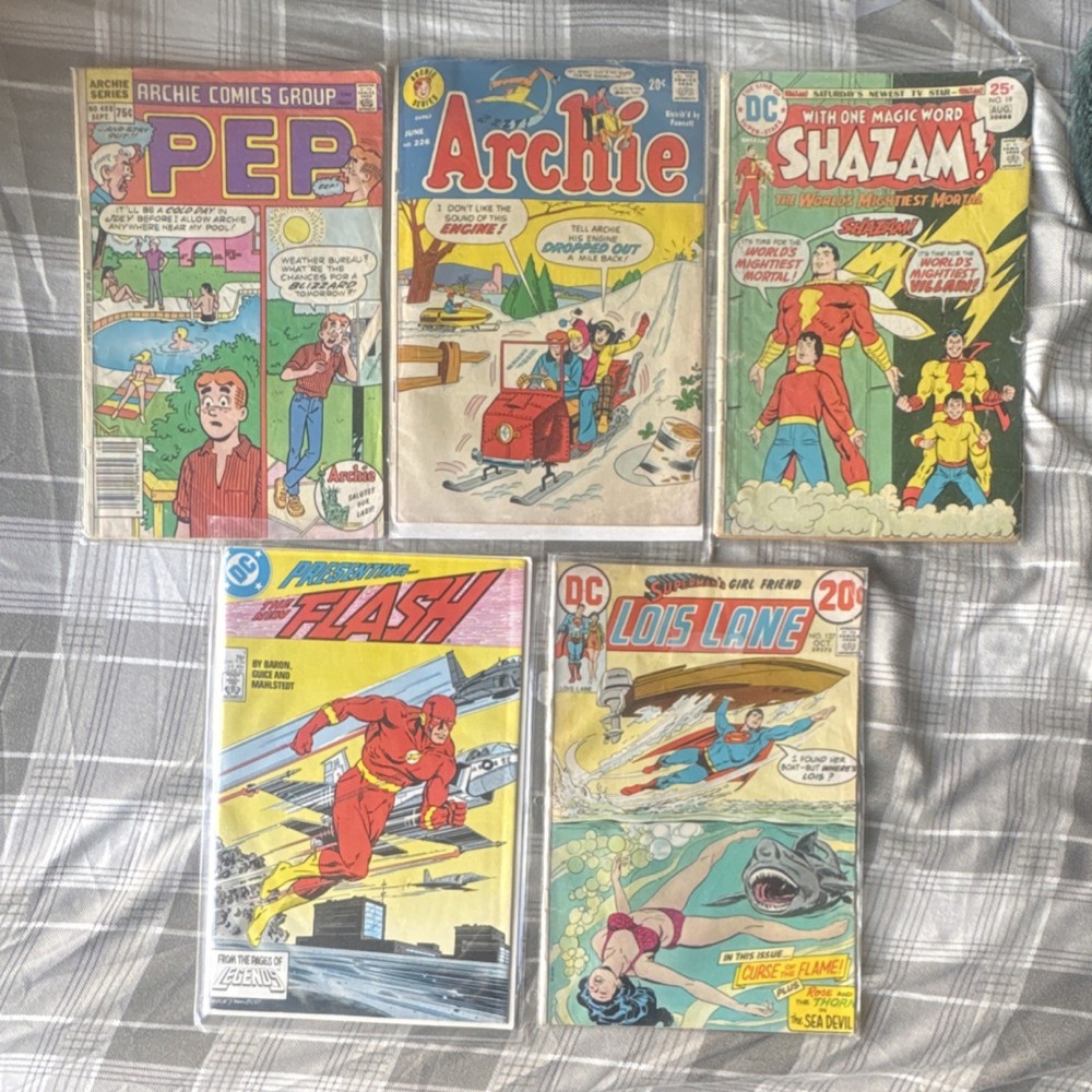 DC Comics Bronze Age Comic Lot Lois Lane Archie Flash Shazam Vintage