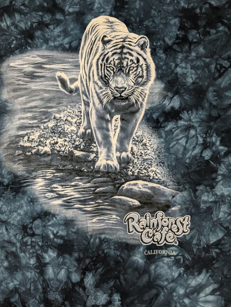 Rainforest Cafe Men's T-shirt Vintage Blue 