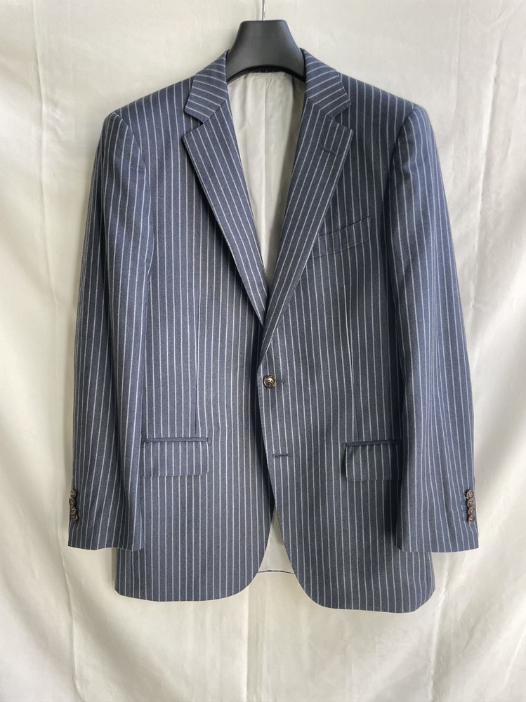 Suitsupply Striped Navy Wool Suit Jacket Blazer Size EUR 48R/ UK/US 38R