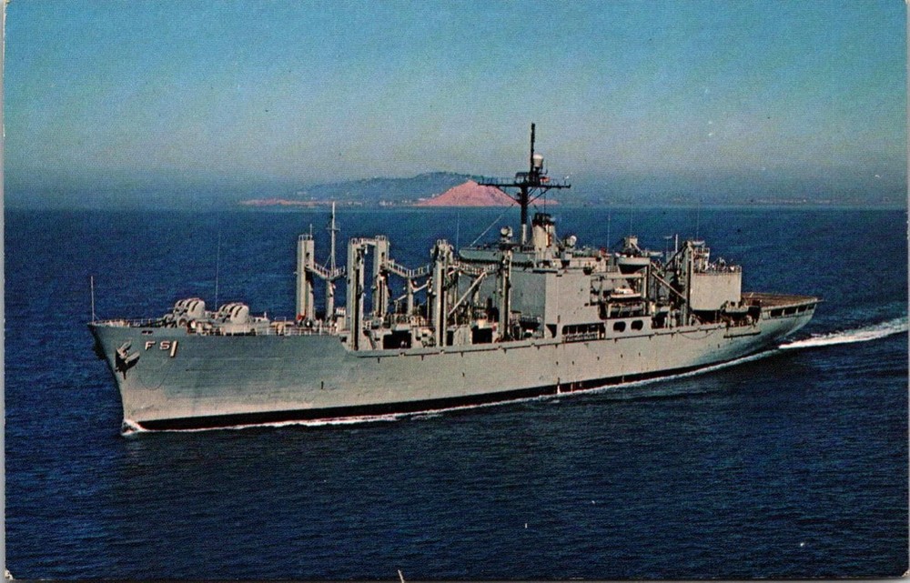 U.S.S. Mars AFS-1 Ship San Diego California CA Postcard