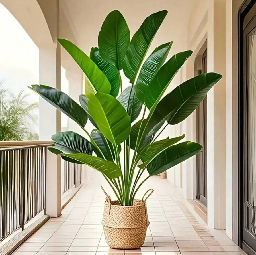 Leaves Artificial Plants Large Tropical Palm Tree Fake Banana Plants Leaves Real