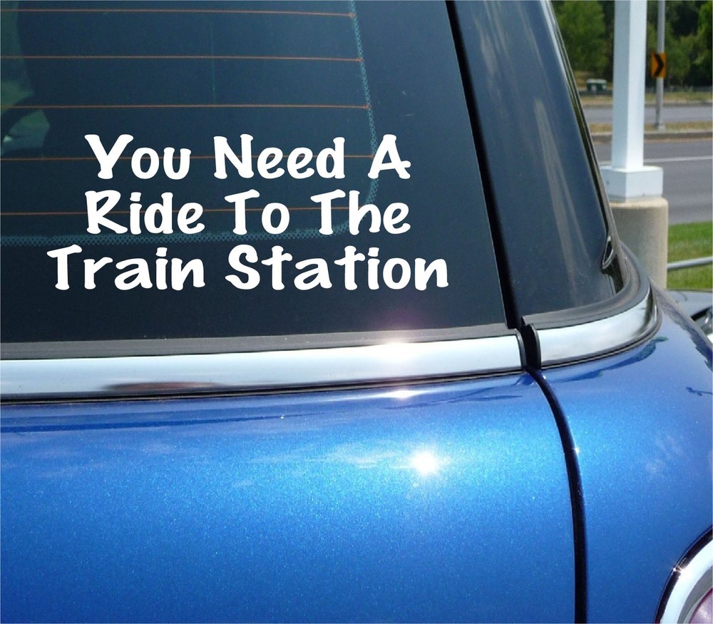 YOU NEED A RIDE TO THE TRAIN STATION DECAL STICKER YELLOWSTONE CAR TRUCK WINDOW