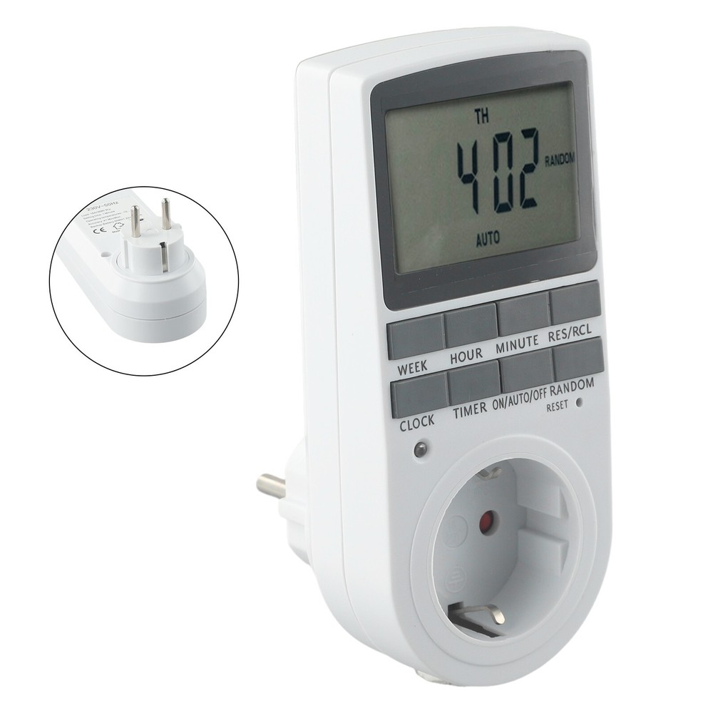 LCD Digital Timer Switch Socket with Programmable Settings Silent Operation