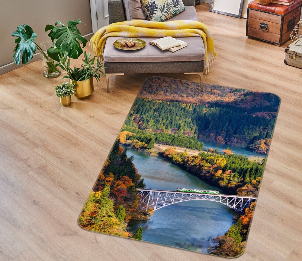 3D Bridge Landscape ZHUC2470 Game Non Slip Carpet Mat Photo Carpet Amy