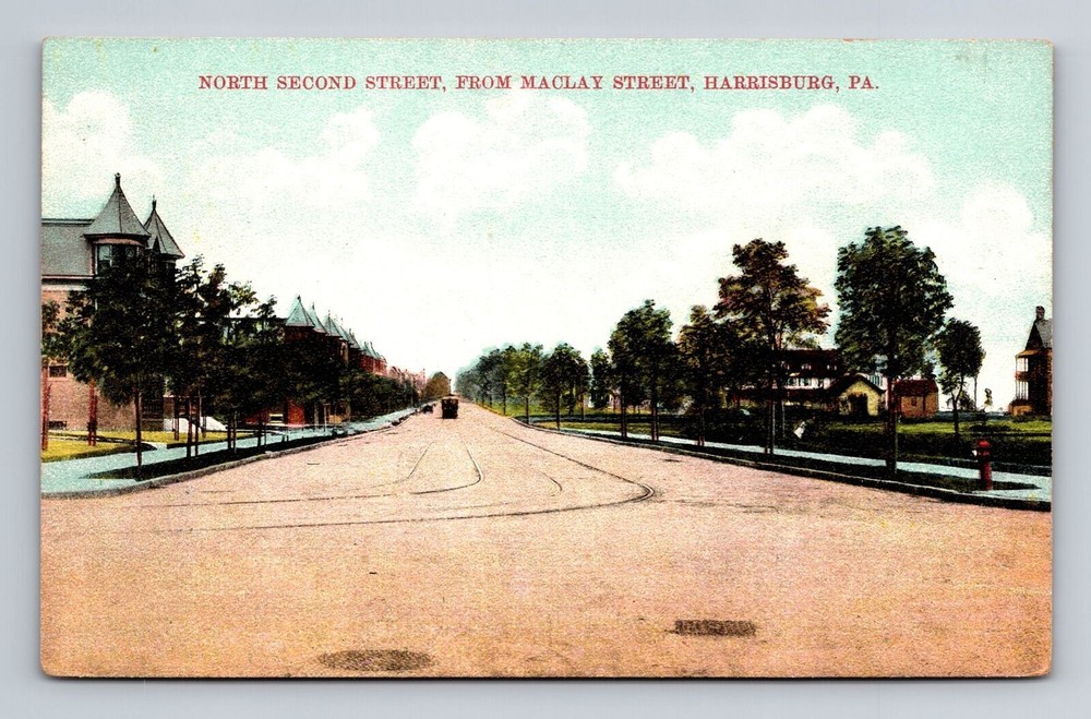 Harrisburg PA-Pennsylvania, North Second Street, Vintage Postcard