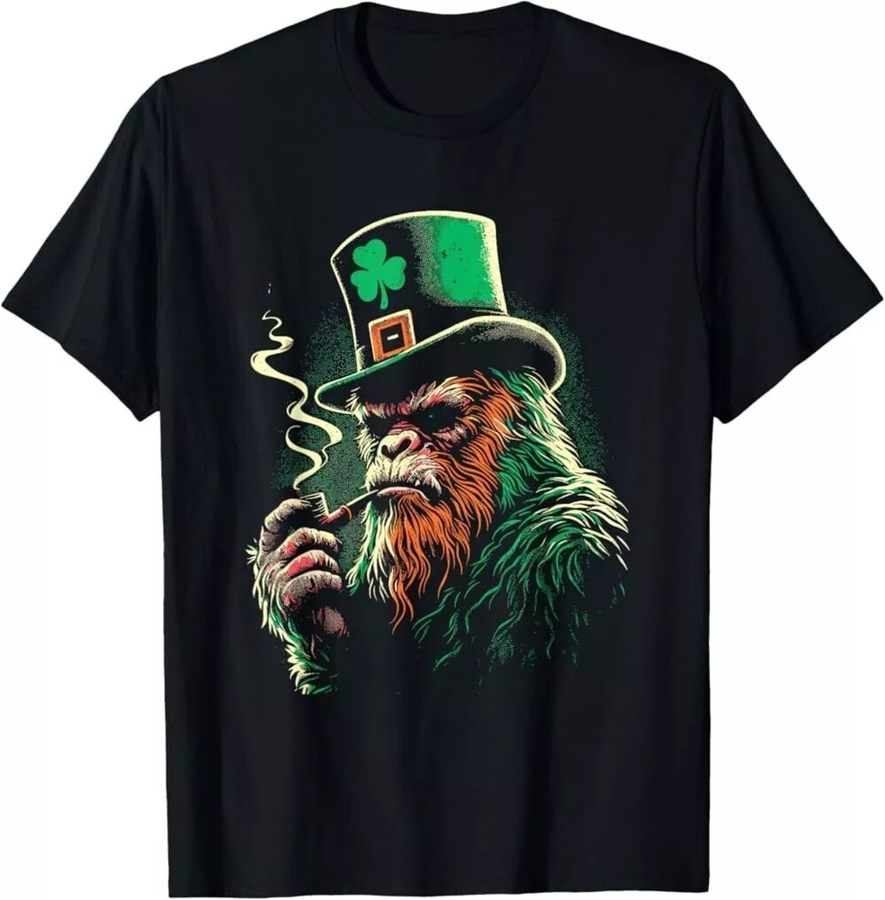 Bigfoot Leprechaun Hat - Funny Sasquatch St Patrick's Day T-Shirt, Unisex Tee