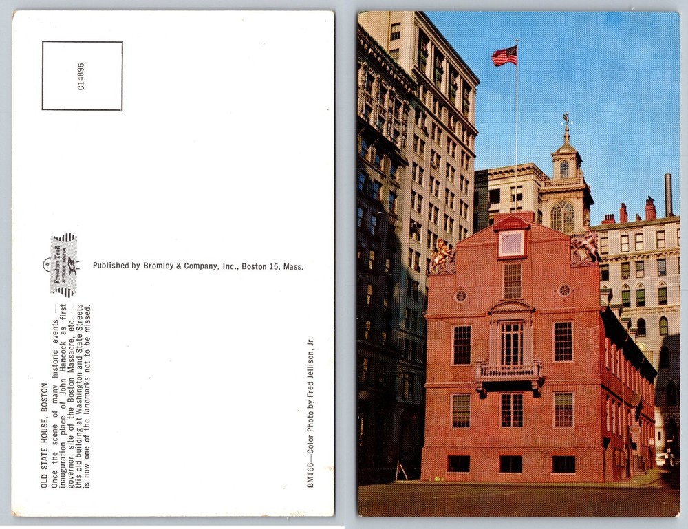Vintage Old State House Boston MA Postcard Freedom Trail Landmark