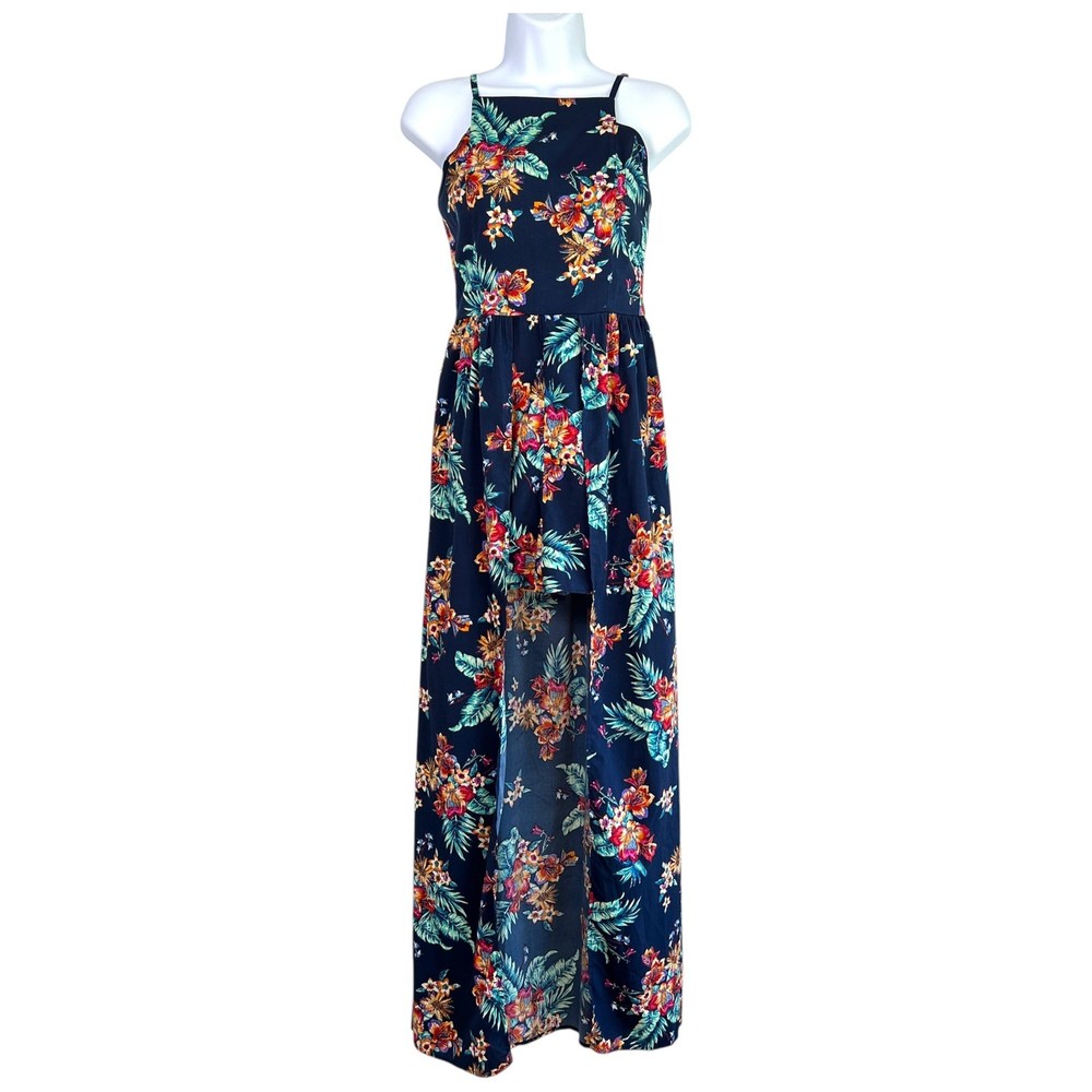 Band of Gypsies Womens Halter Romper Dress Tropical Flowers Size Small Beachy