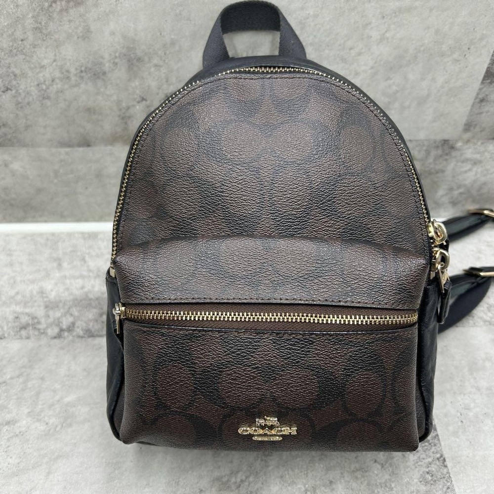 Coach Signature PVC Brown Backpack G0807955 Authentic Style