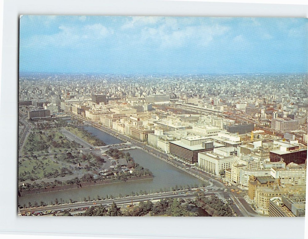 Postcard Aerial View Tokyo Japan