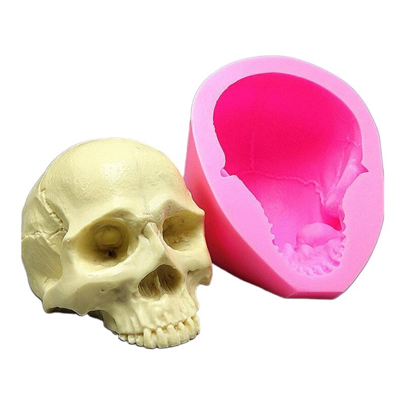3D Halloween Skull Shape Silicone Mold Epoxy Resin DIY Jewelry Making Tools