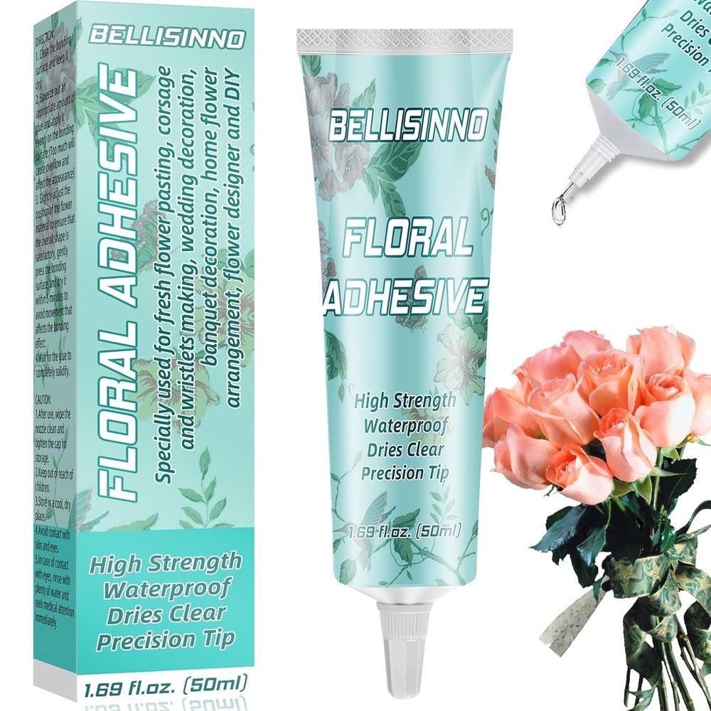 Floral Glue 50 ML, for Fresh Flowers, Corsages, Boutonnieres,...