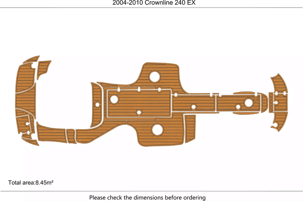 2004 Crownline 240 EX Swim Platform Cockpit EVA Pad Foam Teak Deck Flooring Mat