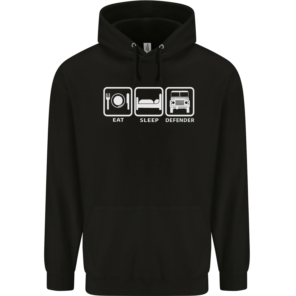 Eat Sleep 4X4 Off Road Roading Car Mens 80% Cotton Hoodie