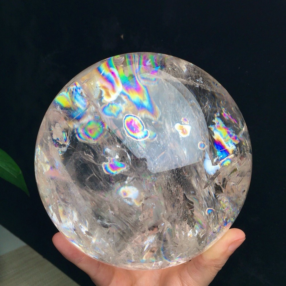 AAA+ Natural Clear Quartz Sphere Rainbow Crystals Ball Reiki Healing 140mm