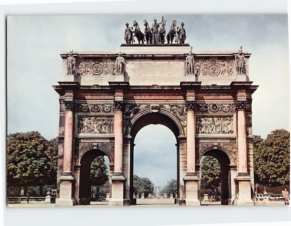 Postcard Arc de Triomphe du Carrousel Paris France